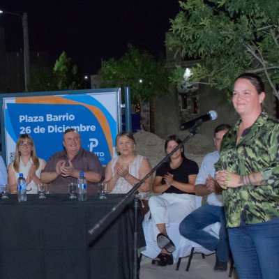 POCITO: inauguran obras para mejorar la Plaza del Barrio 26 de Diciembre