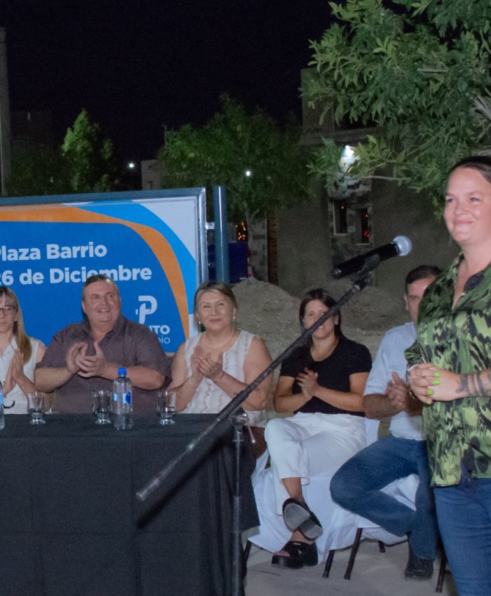 POCITO: inauguran obras para mejorar la Plaza del Barrio 26 de Diciembre