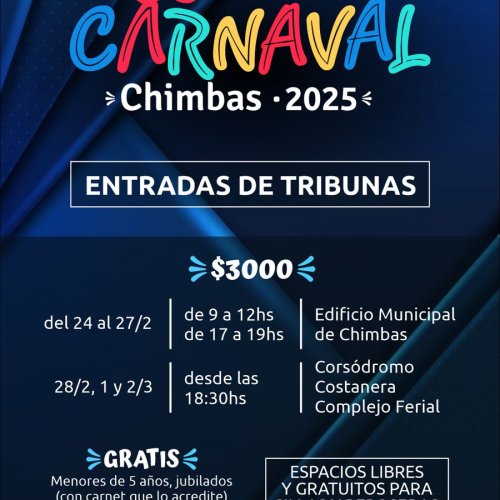 CARNAVAL DE CHIMBAS: entradas para las tribunas