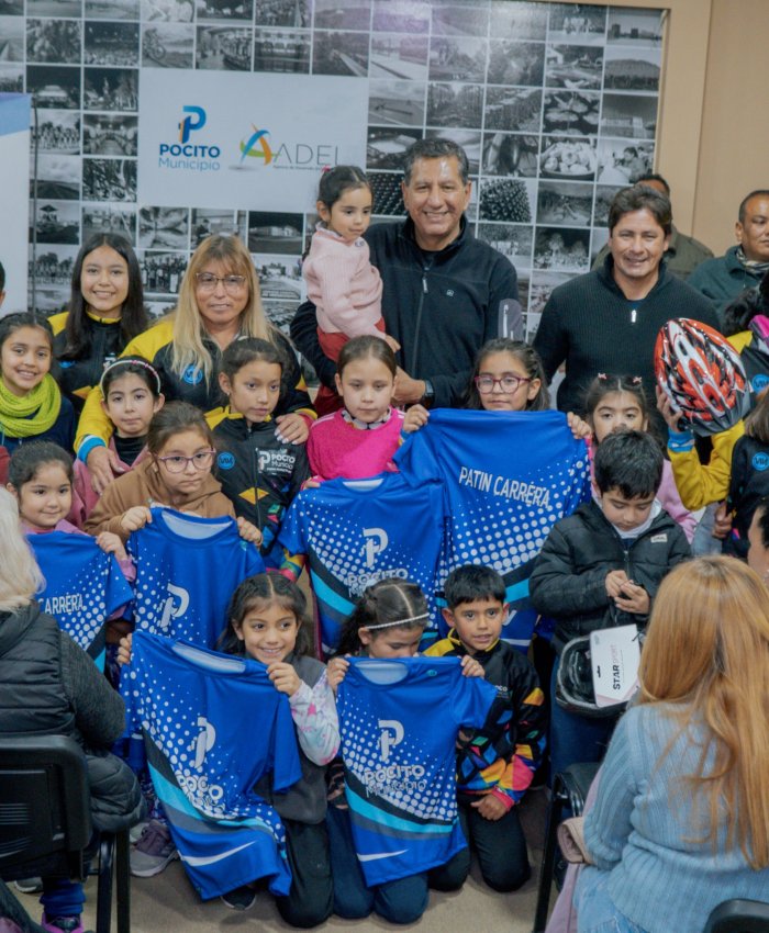 Pocito entregó camisetas a escuelas deportivas y clubes