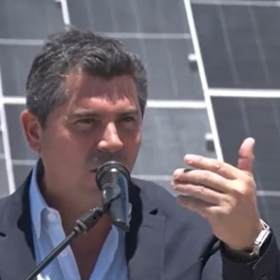 Orrego participó de la inauguración del parque fotovoltaico en Caleras San Juan