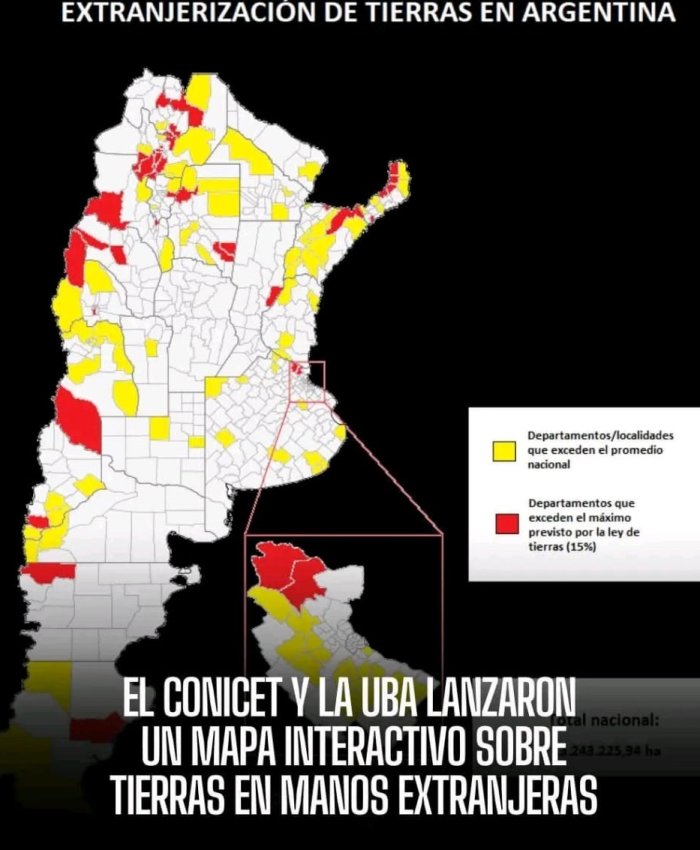 13 millones de hectáreas en manos foráneas: alarmante informe de la UBA y el Conicet