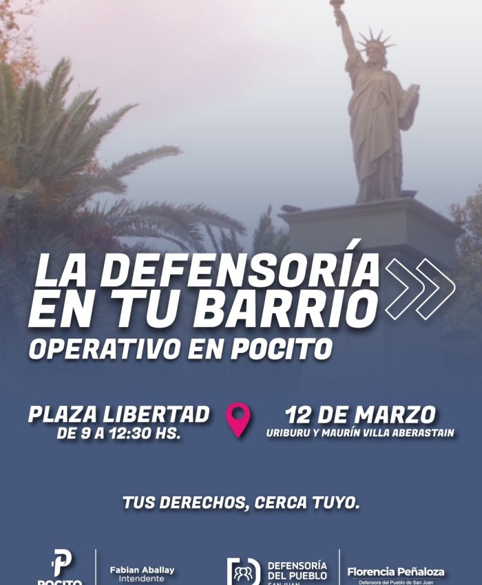 La Defensoría del Pueblo asesorará a los vecinos de Pocito