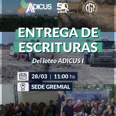 ADICUS hizo entrega de escrituras a sus afiliados