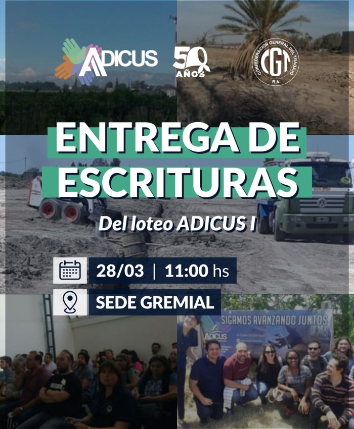 ADICUS hizo entrega de escrituras a sus afiliados