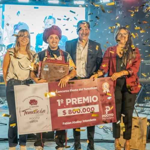 Emanuel Alé se consagró embajador en la Fiesta del Tomaticán en Pocito