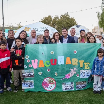 El gobernador Orrego encabezó acciones sanitarias y presentó una nueva edición de VacunArte+ en San Juan