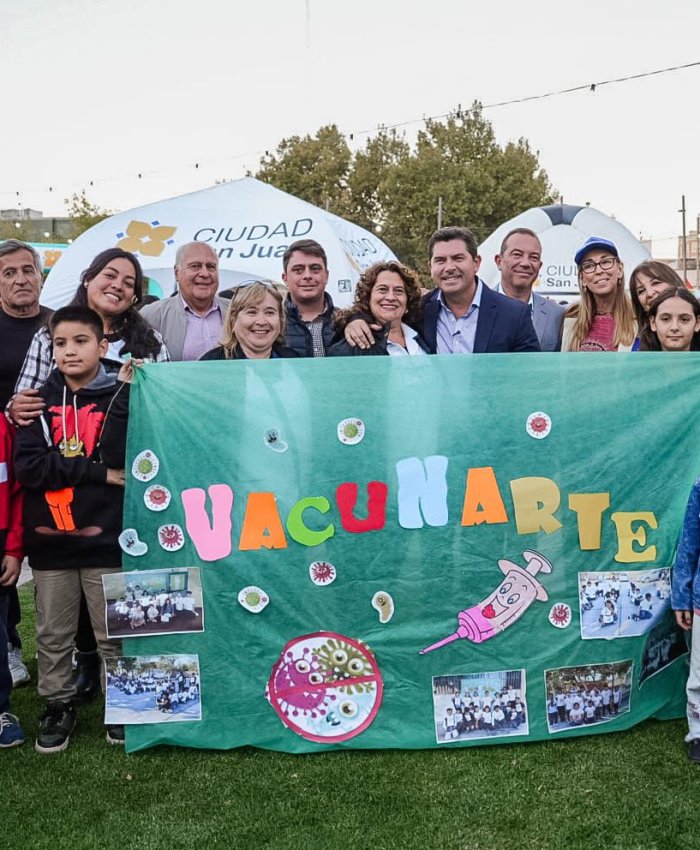 El gobernador Orrego encabezó acciones sanitarias y presentó una nueva edición de VacunArte+ en San Juan