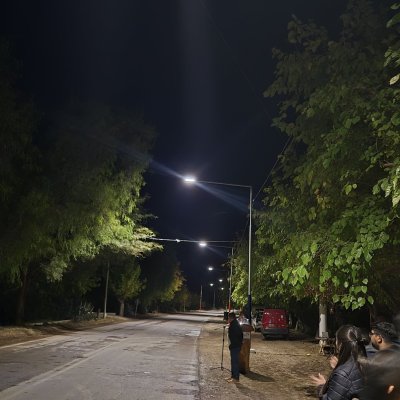 Ullum estrenó nueva iluminación LED en el camino hacia Punta Negra