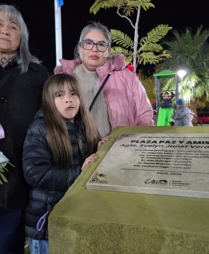 ”La gente buena no se entierra, se siembra”: la plaza ullunera que homenajea a Evelyn, la joven policía fallecida