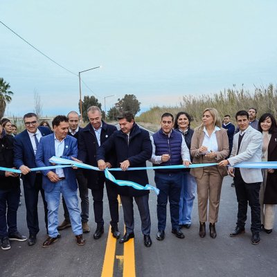 Orrego inauguró una repavimentación clave para Angaco y San Martín y anunció nuevos asfaltos