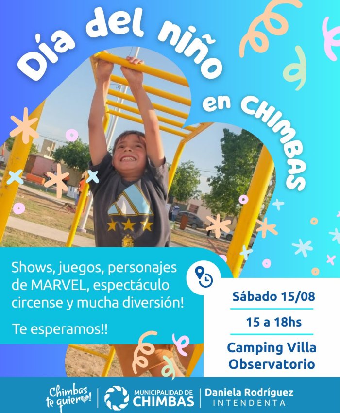Chimbas celebra el Día del Niño con dos jornadas de juegos, shows y diversión