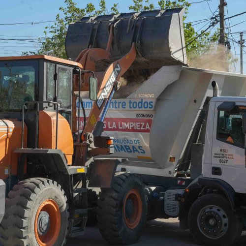 Chimbas realizó tareas de limpieza en canales de El Mogote Viejo para prevenir desbordes