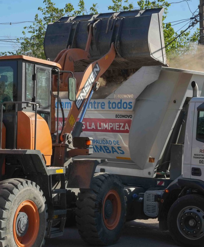 Chimbas realizó tareas de limpieza en canales de El Mogote Viejo para prevenir desbordes