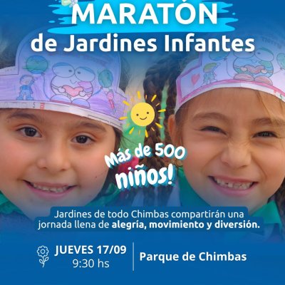 Más de 500 chicos participarán de la Maratón de Jardines en el Parque de Chimbas