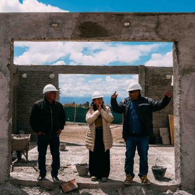 Daniela Rodríguez recorrió las obras del nuevo Polideportivo Techado de Chimbas