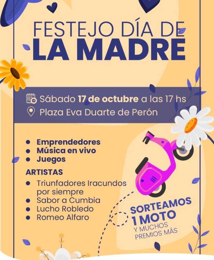 La Municipalidad de Ullum invita a toda la comunidad a celebrar el Día de la Madre