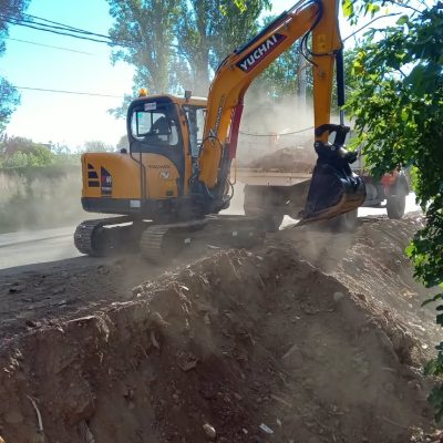 Realizan obras de mitigación en Pocito y Santa Lucía