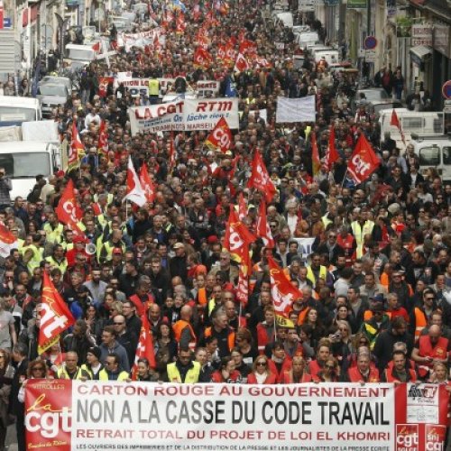 Huelga general en Francia: más de 400 mil personas se movilizan contra Macron