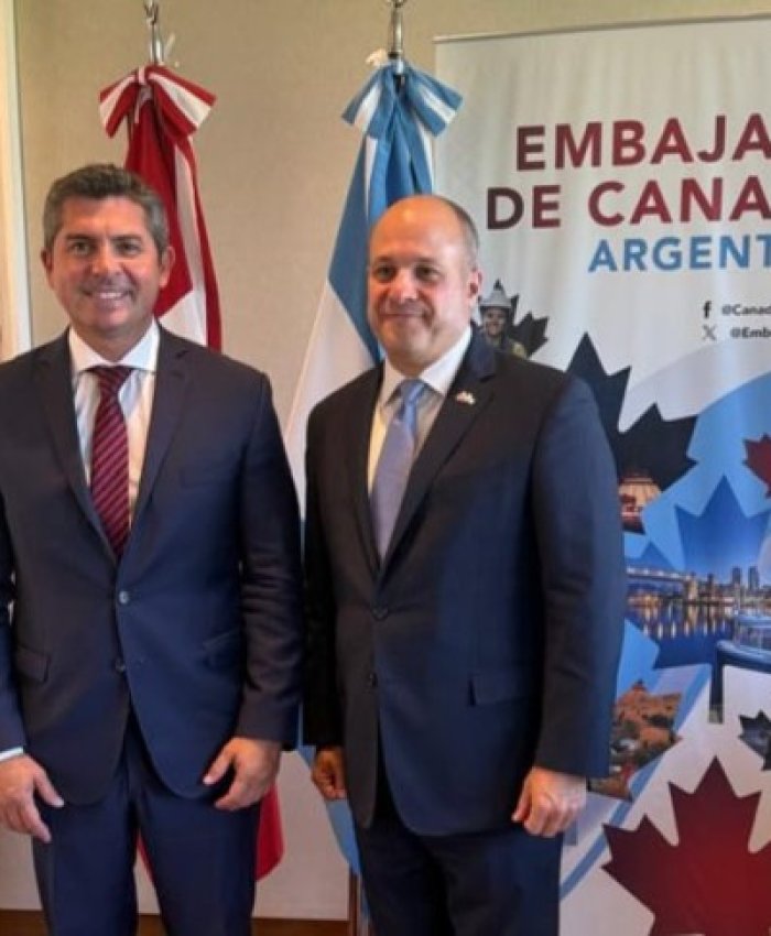 Orrego se reunió con el embajador de Canadá en Argentina