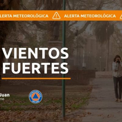 SAN JUAN: Alerta Meteorológica por Vientos fuertes