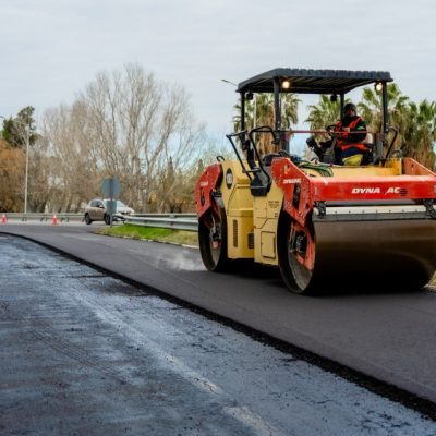 Repavimentan accesos en Circunvalación para mejorar la seguridad vial