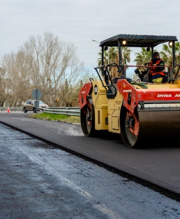 Repavimentan accesos en Circunvalación para mejorar la seguridad vial