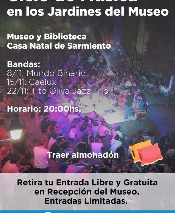 Ciclo de música en los jardines del Museo y Biblioteca Casa Natal de Sarmiento