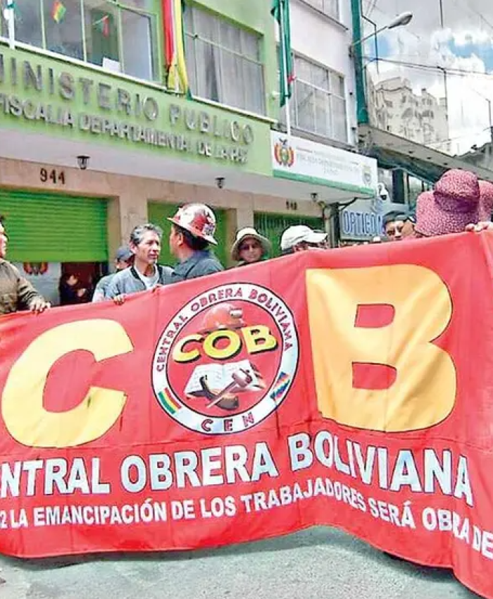BOLIVIA:  la Central Obrera denuncia una “cacería humana” contra sus dirigentes y el presidente agradece el respaldo de EEUU