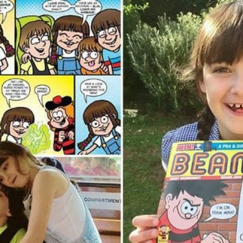La niña que se convirtió en un personaje de cómic