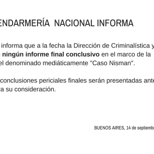 OFICIAL: Gendarmería Nacional desmintió el supuesto informe sobre la muerte de Nisman
