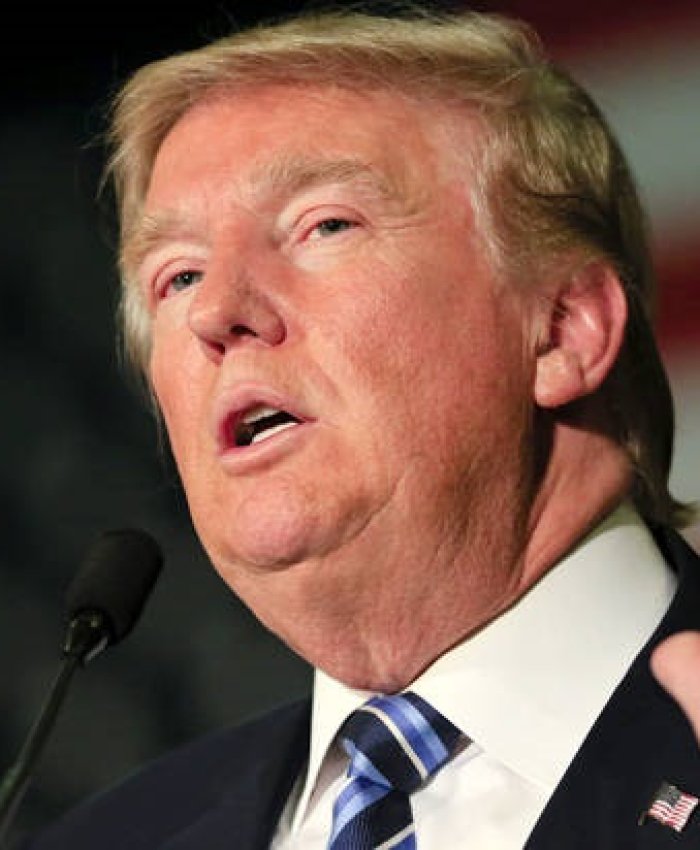 Republican presidential candidate Donald Trump speaks during a campaign stop in Council Bluffs, Iowa, Tuesday, Dec. 29, 2015. (AP Photo/Nati Harnik)