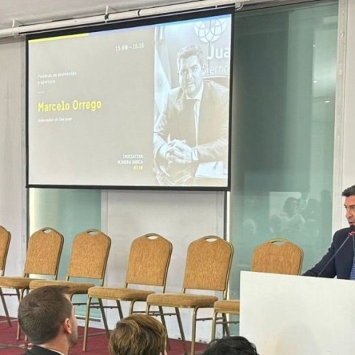 Orrego disertó en un importante encuentro minero organizado por Suecia: “En San Juan no queremos una minería a cualquier costo”