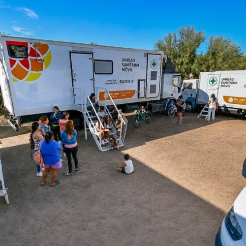 Las Unidades Sanitarias Móviles acercan servicios de salud a los vecinos de Sarmiento