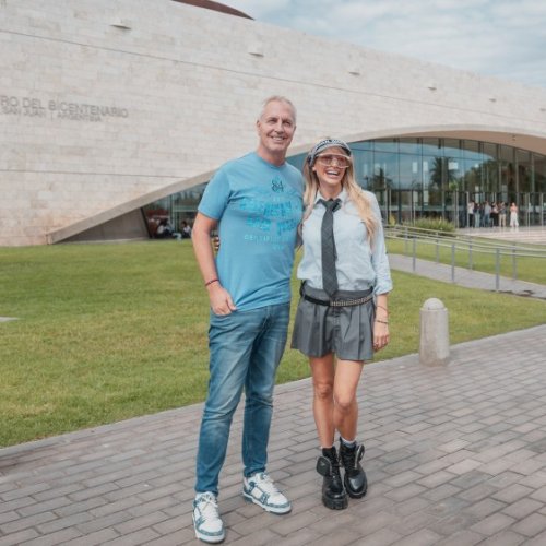 Marley y Vicky Xipolitakis filman en San Juan un especial de Por el Mundo