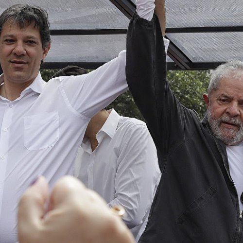 Foto: Cadena Noticia Sur (Lula y Haddad)