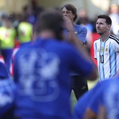 (260720) -- NEW JERSEY, July 20, 2026 (Xinhua) -- Lionel Messi of Argentina reacts after the final match between Spain and Argentina at the 2026 FIFA World Cup at the New York New Jersey Stadium, the United States, July 19, 2026. (Xinhua/Li Ming)
