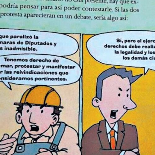 El Ministerio de Educación distribuye manuales escolares que “educan” contra el derecho de huelga