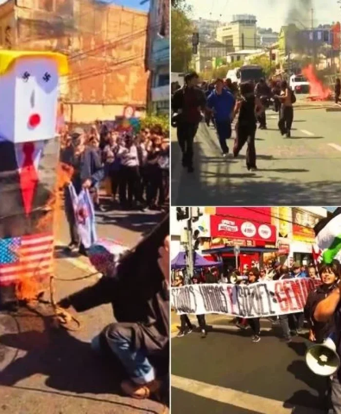 CHILE: Carabineros reprimen a estudiantes que protestaban contra asunción de Kast