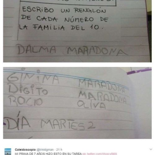 La insólita respuesta respuesta de una nena en su tarea de matemática