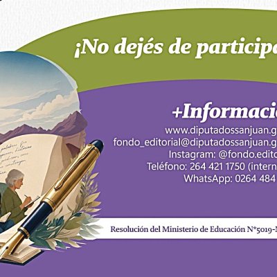 Últimos 10 días para participar del concurso “San Juan Escribe”