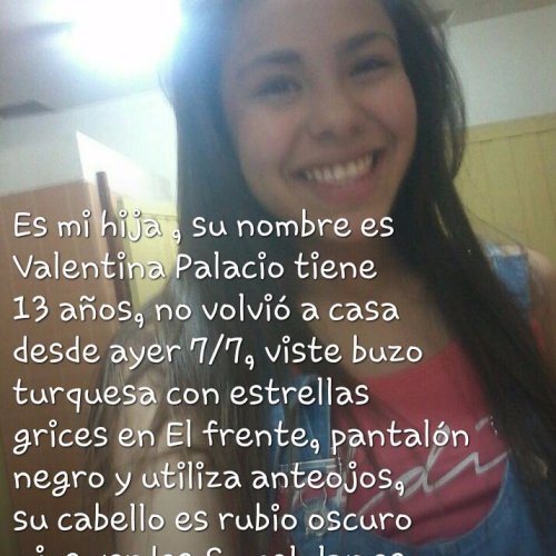Apareció Valentina