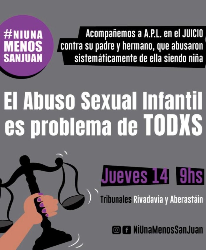 Abuso sexual: víctima pide  acompañamiento en la condena a sus abusadores